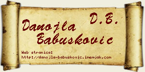 Danojla Babušković vizit kartica